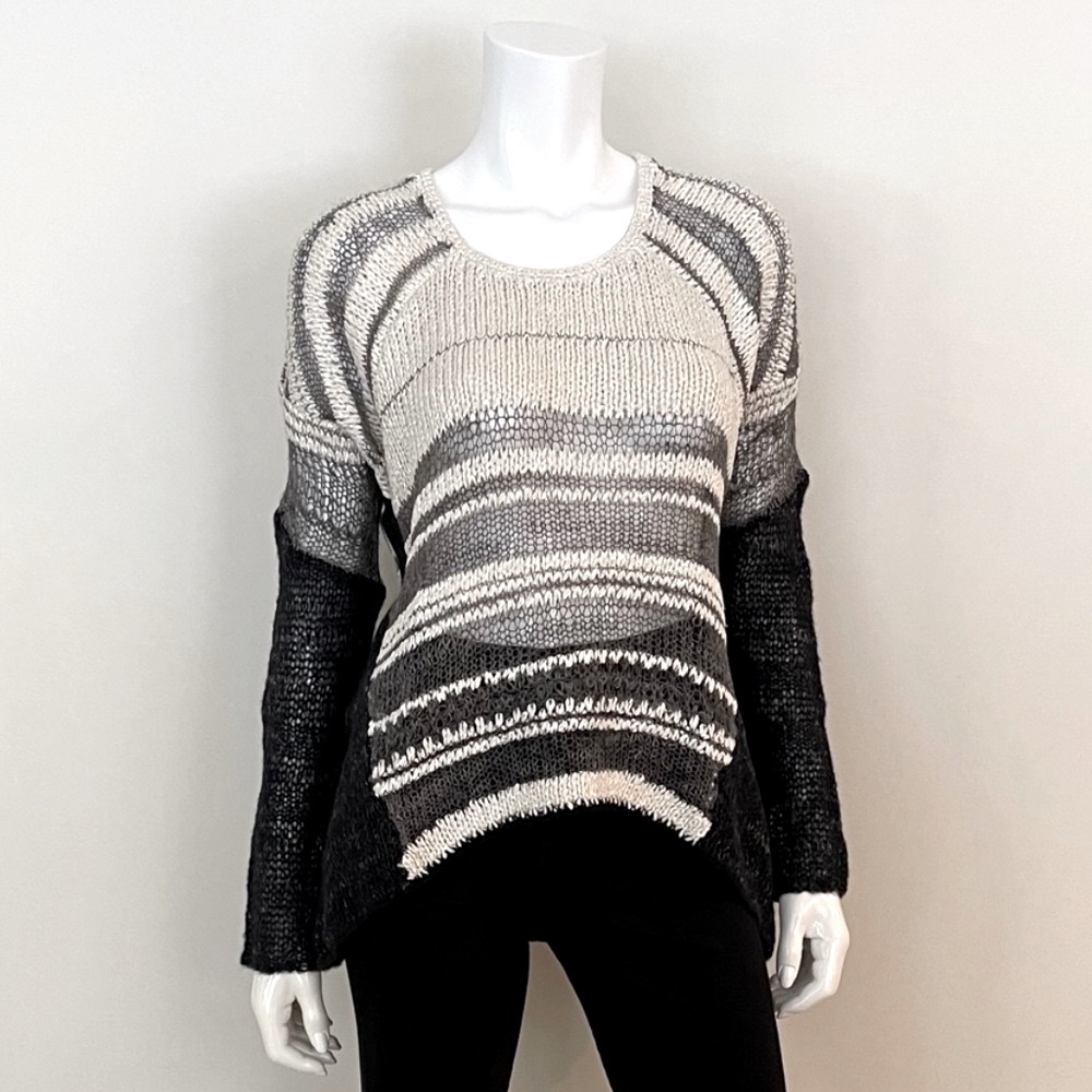 HELMET LANG Knitted Silk and Alpaca-Blend Sweater